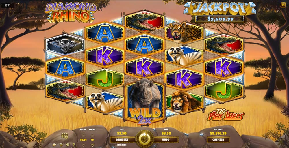 Diamond Rhino Rival Gaming Slot