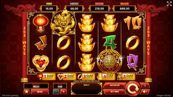 Dragon Riches Slot by Tom Horn Gaming