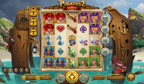 Pirates 2 Mutiny Yggdrasil's video slot