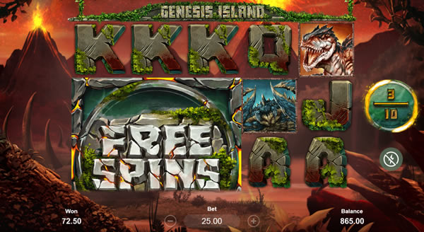 Genesis Island Slot Bonus game