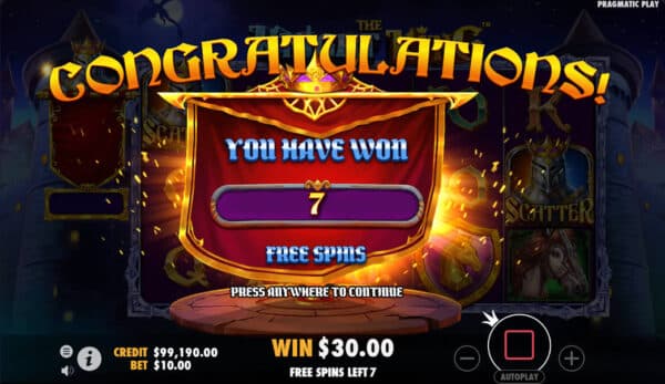 The Knight King Free Spins