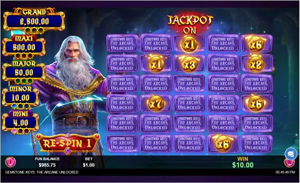 Hold & Spin Feature