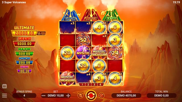 3 Super Volcanoes Bonus Game